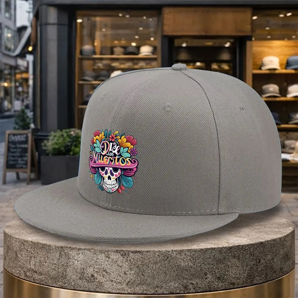 Dia De Los Muertos Skull Floral Snapback Cap