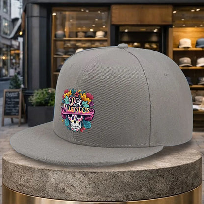 Dia De Los Muertos Skull Floral Snapback Cap