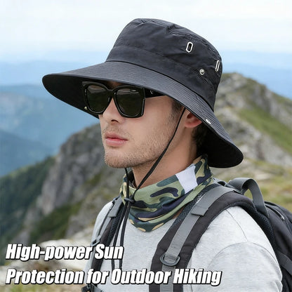 Wide Brim UV Protection Hiking Fishing Bucket Hat