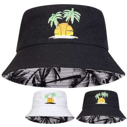 Unisex Sunset Coconut Tree Bucket Hat