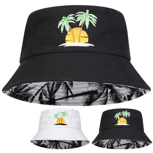 Unisex Sunset Coconut Tree Bucket Hat