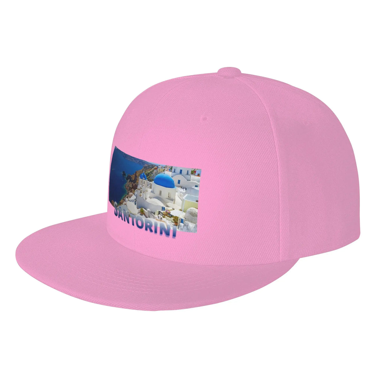 Santorini Greek Islands Callisc Flat Brim Snapback Cap