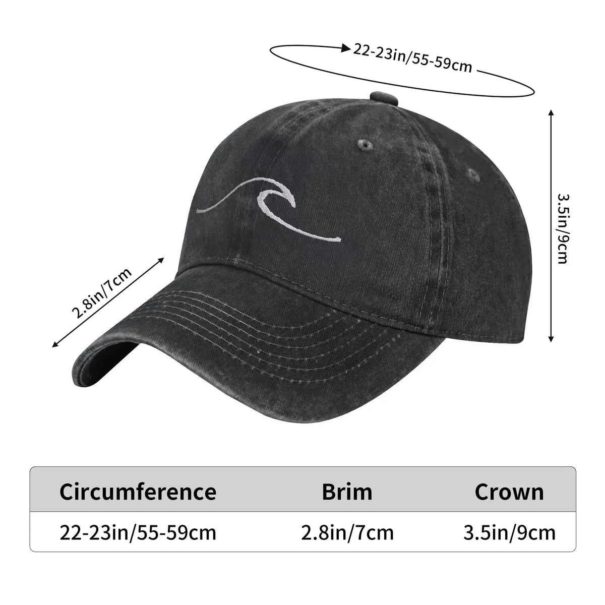 Washed Retro Hip Hop Baseball Cap
