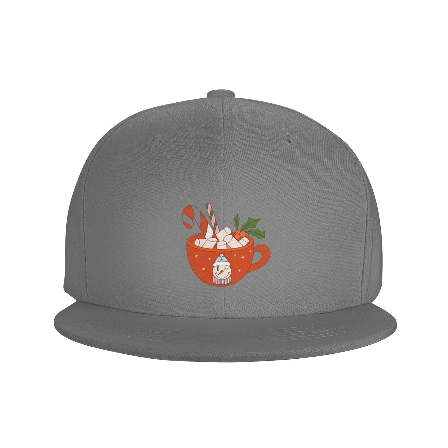 Fashion Retro Snowman Hot Chocolate Snapback Cap