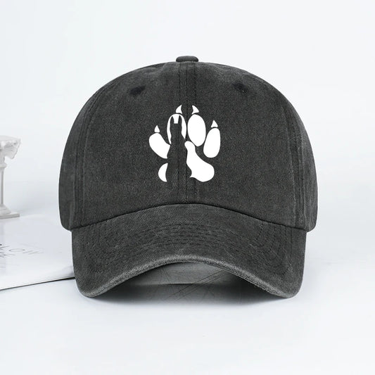 Wolf Paw Washed Vintage Baseball Cap