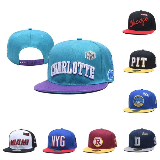 Adjustable Flat Brim Hip-Hop Basketball Snapback Cap