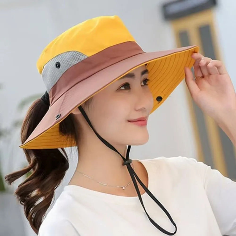 Adjustable Quick-Dry Wide Brim Hiking Bucket Hat