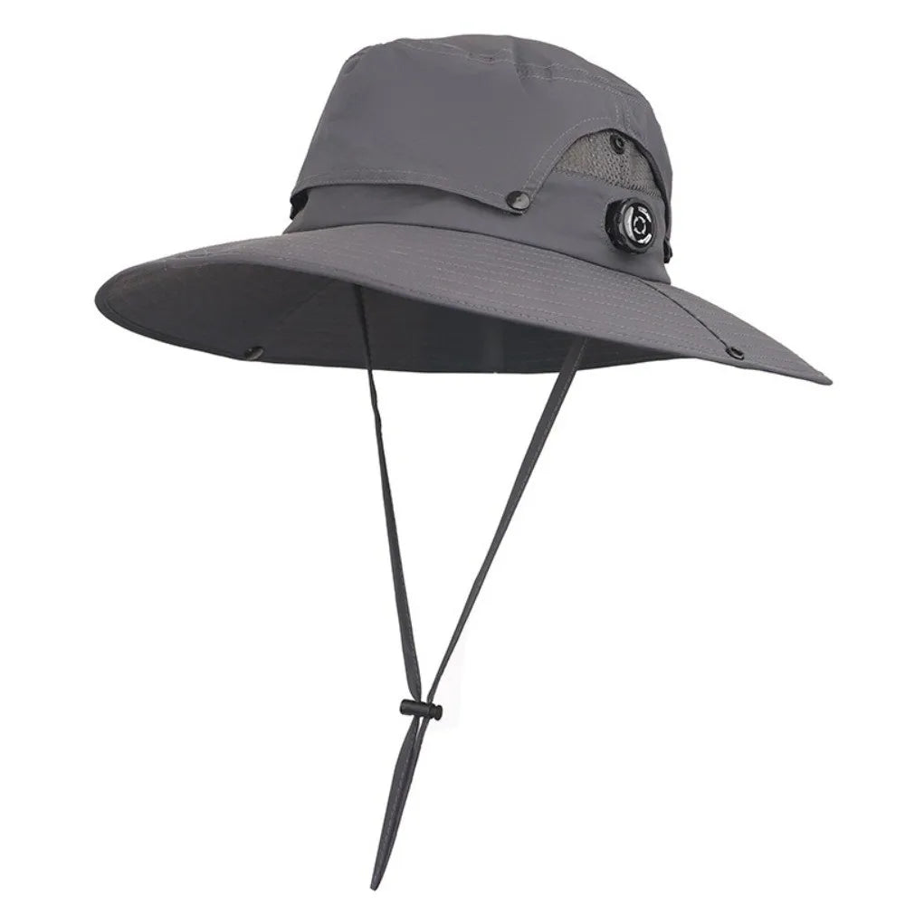 Foldable Wide Brim Mesh UV Protection Bucket Hat