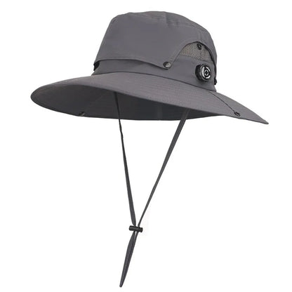 Foldable Wide Brim Mesh UV Protection Bucket Hat