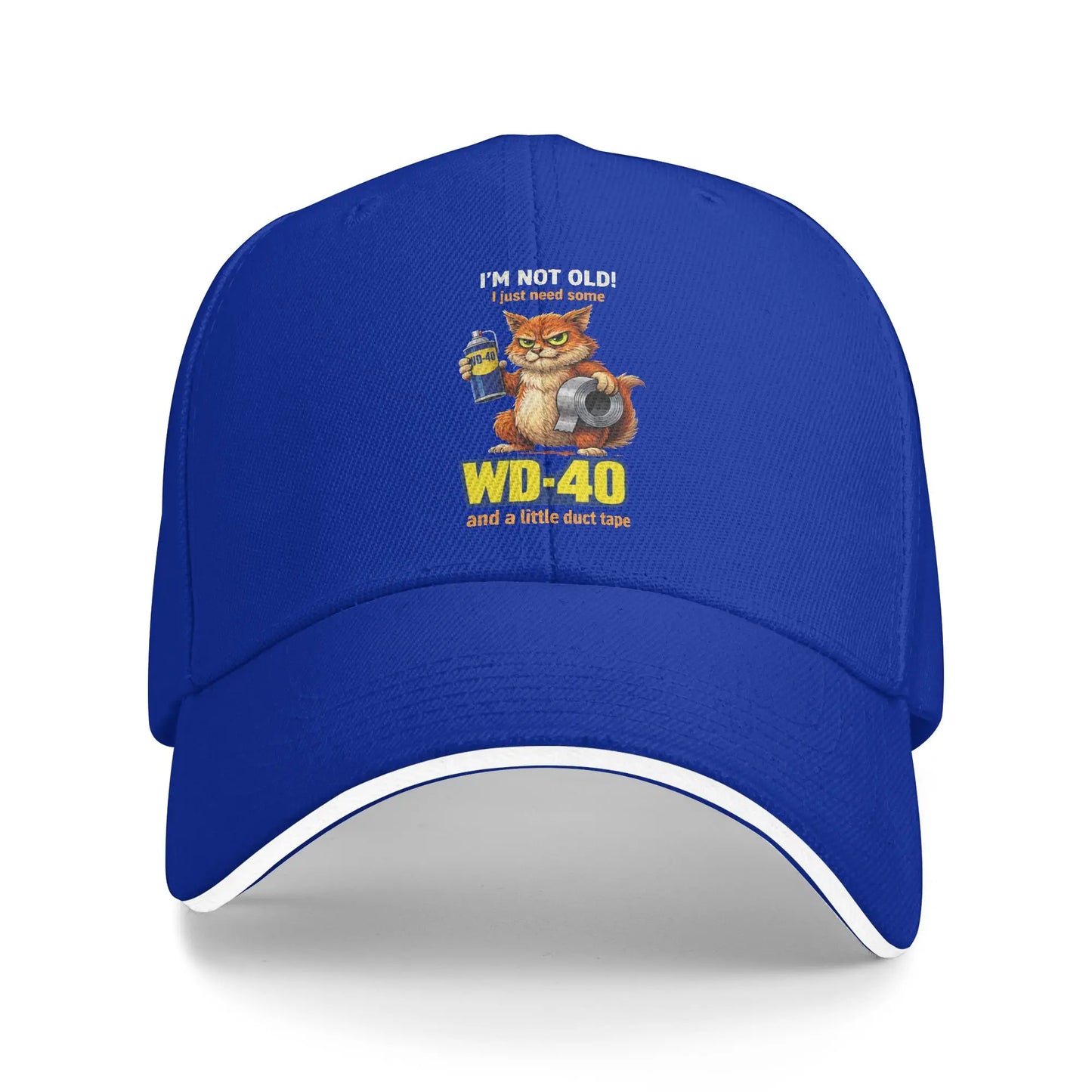 WD-40 Duct Tape Cat Humor Snapback Baseball Cap