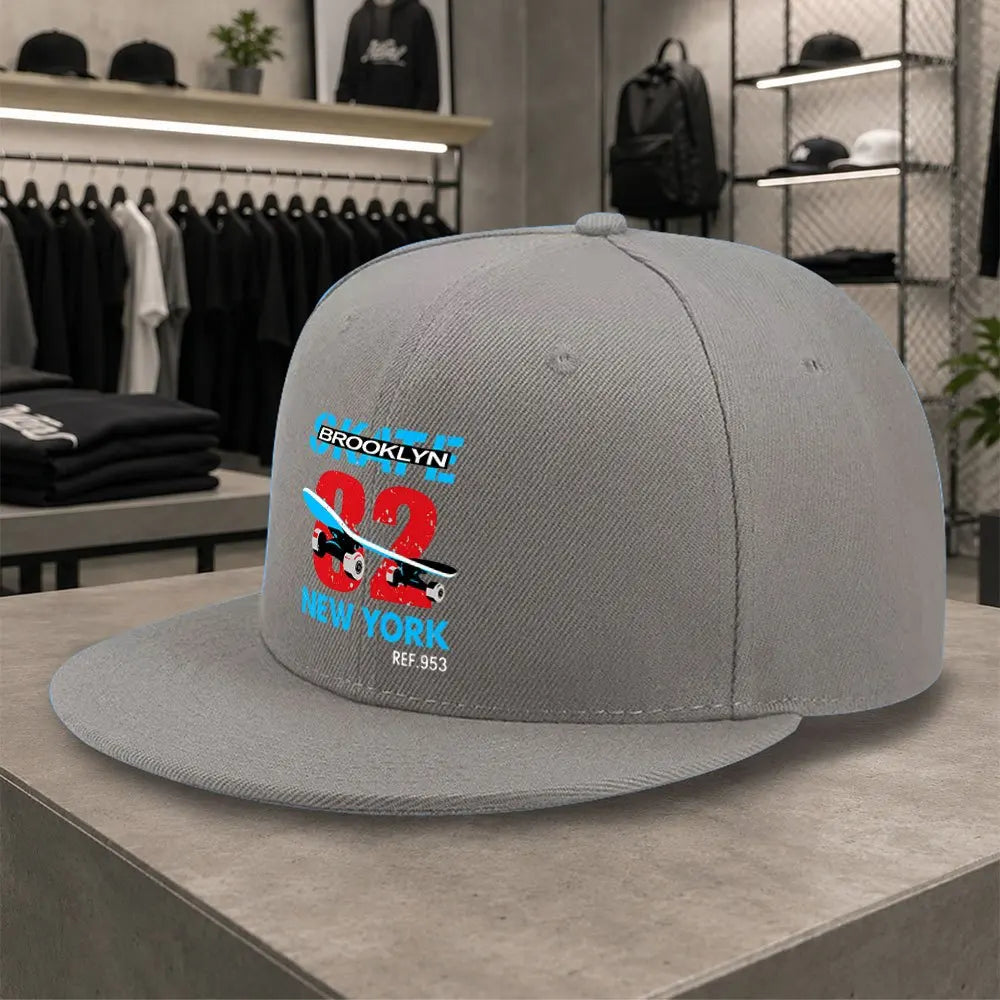 New Brooklyn Skateboard Unisex Versatile Flat Brim Cap