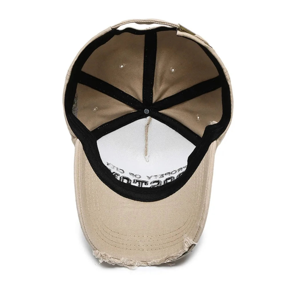 Trendy Worn Cowboy Baseball Cap Embroidery Trucker Cap