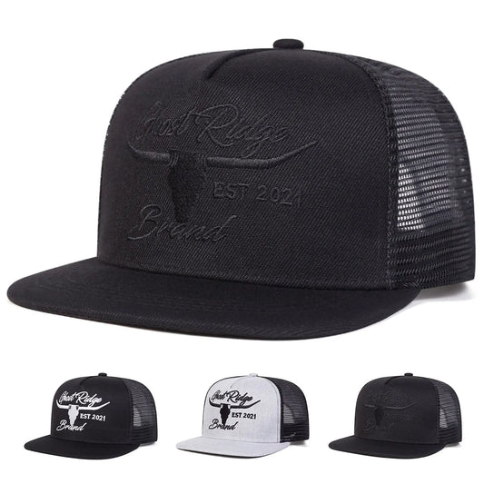 Unisex Bullhead Embroidered Snapback Cap