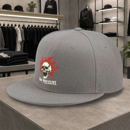 New Flame Skull Unisex All Match Flat Brim Cap