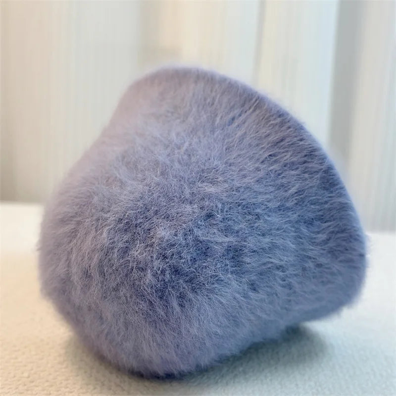Rabbit Fur Hat Winter For Women Bucket Hat