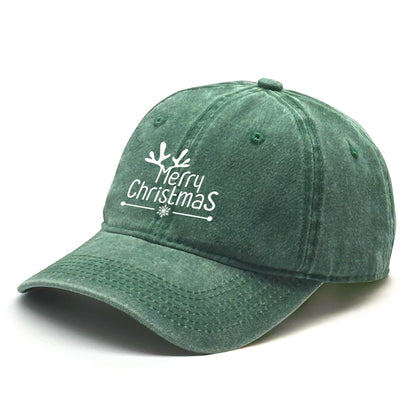Merry Christmas Washed Baseball Cap