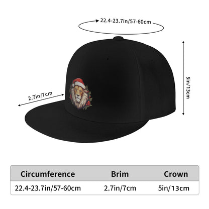Christmas Lion Santa Snapback Cap