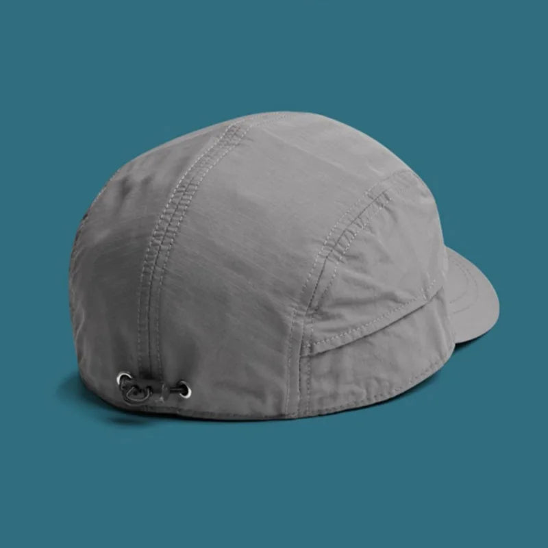 Short Brimmed Solid Color Baseball Cap Lightweight Quick Dry Polyester Adjustable Buckle Closure Sun Protection Breathable Brim