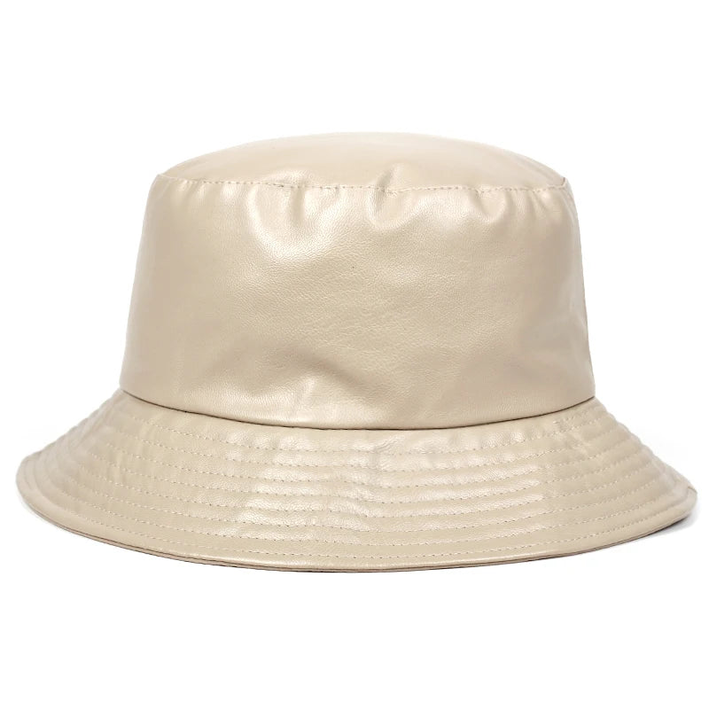 Faux Leather Bucket Hats