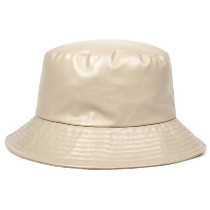 Faux Leather Bucket Hats