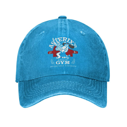 Asterix Gym Distressed Denim Baseball Cap