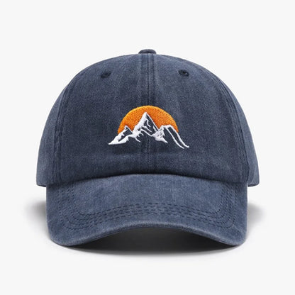 1pc Unisex Embroidered Sunset Baseball Hat Solid Color Adjustable Outdoor Casual Sport Soft Trucker Hat Suitable For Daily Wear