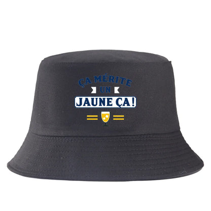 Yellow Beer Lover French Slogan Bucket Hat