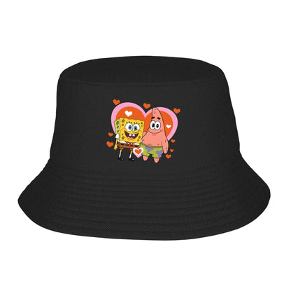 Spongebobs Bucket Hat Heart Streetwear Fisherman Caps