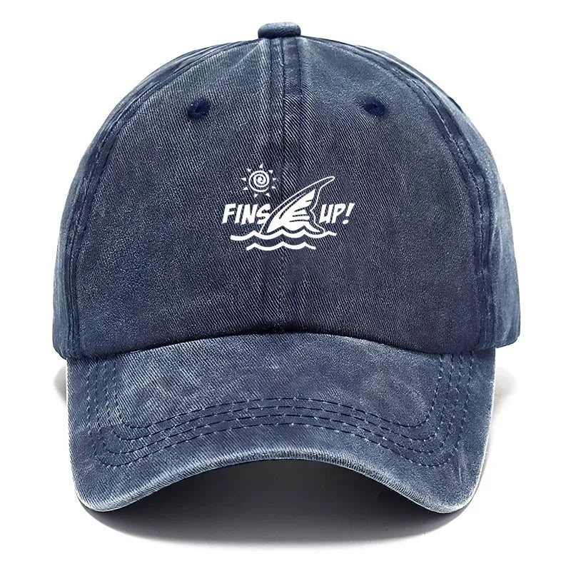 Fins Up Beach Life Baseball Cap
