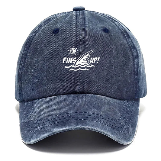 Fins Up Beach Life Baseball Cap