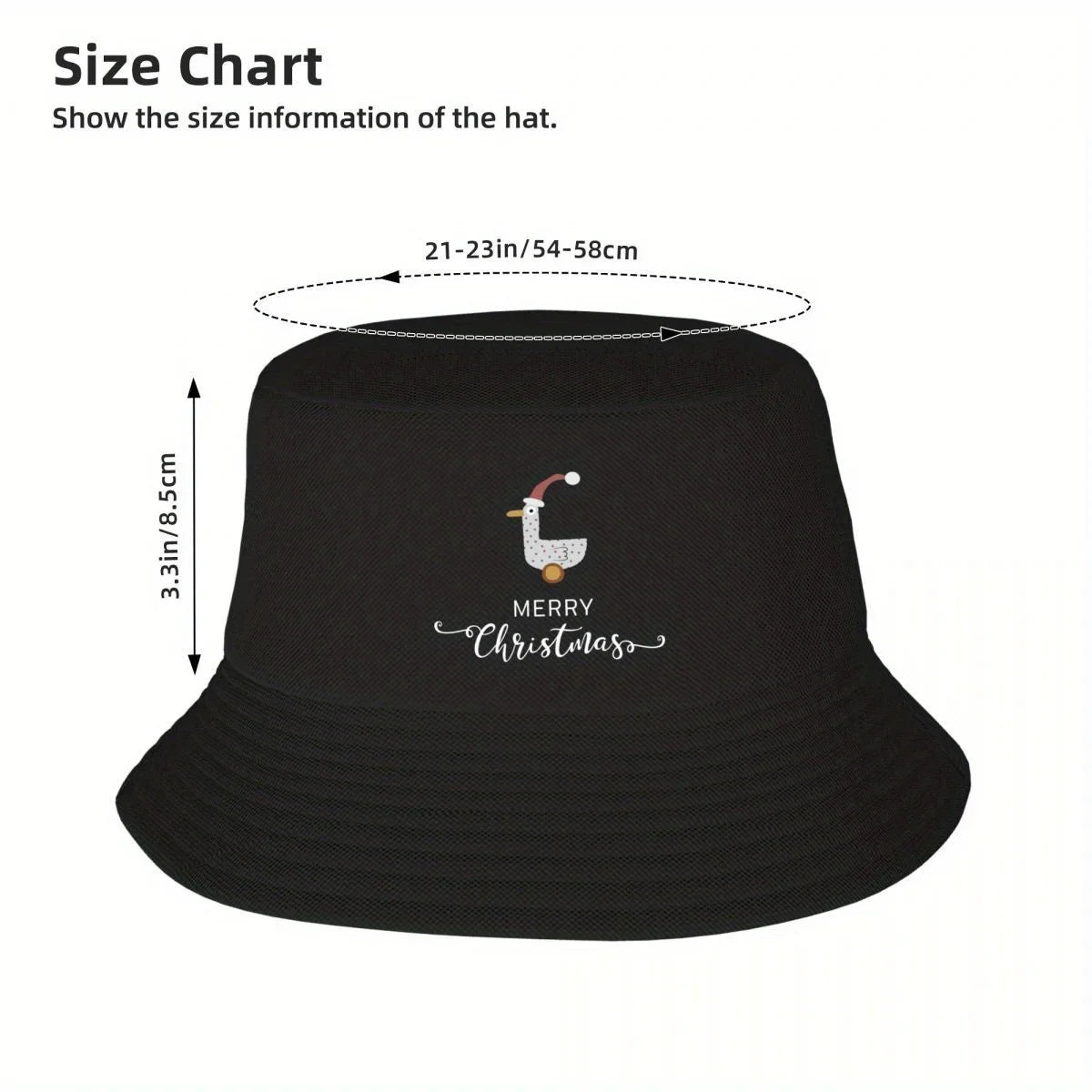 Merry Christmas Ducktastic Holiday Wishes Bucket Hat