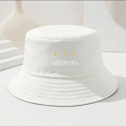 Retro Soccer Embroidered Denim Bucket Hat