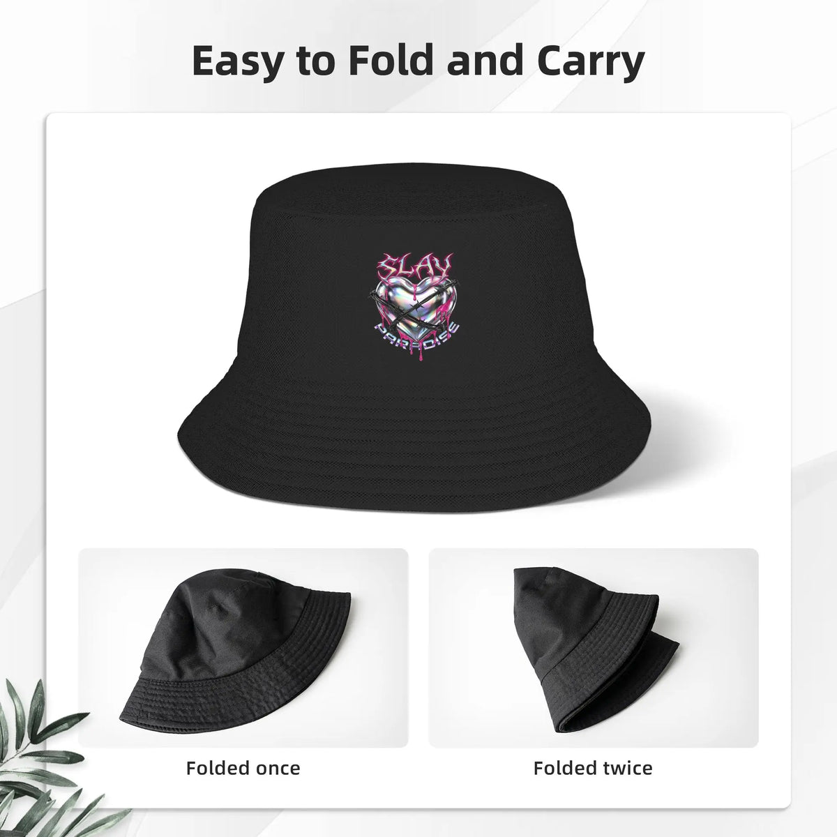 Pink Slayyyter Harajuku Graphic Summer Bucket Hat