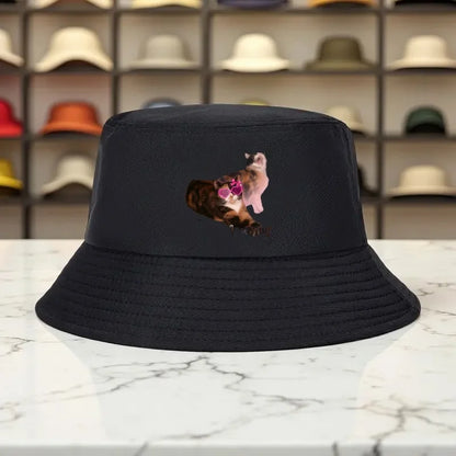 Physically Slaying Cat Word Bucket Hat