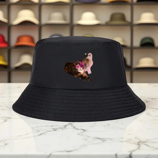 Physically Slaying Cat Word Bucket Hat