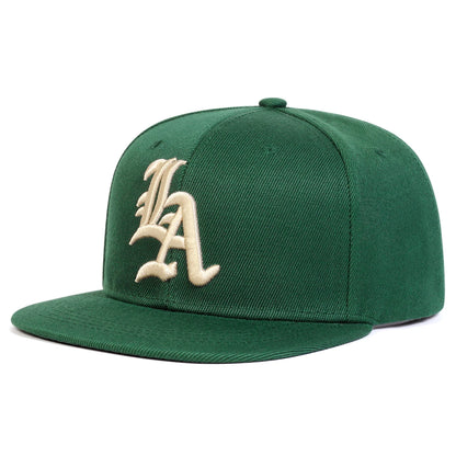 Gothic Letter Embroidered Hip Hop Snapback Cap