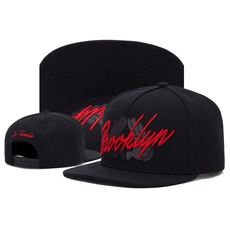 Unisex Letter Embroidered Snapback Cap