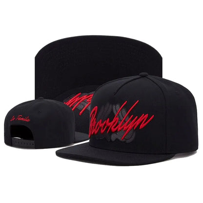 Unisex Letter Embroidered Snapback Cap