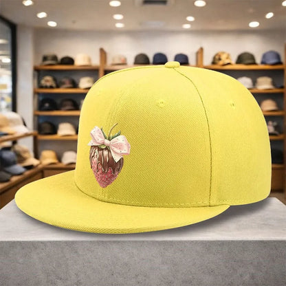 Chocolate Strawberry Bow Snapback Cap