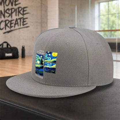 Van Gogh Starry Night Print Snapback Cap