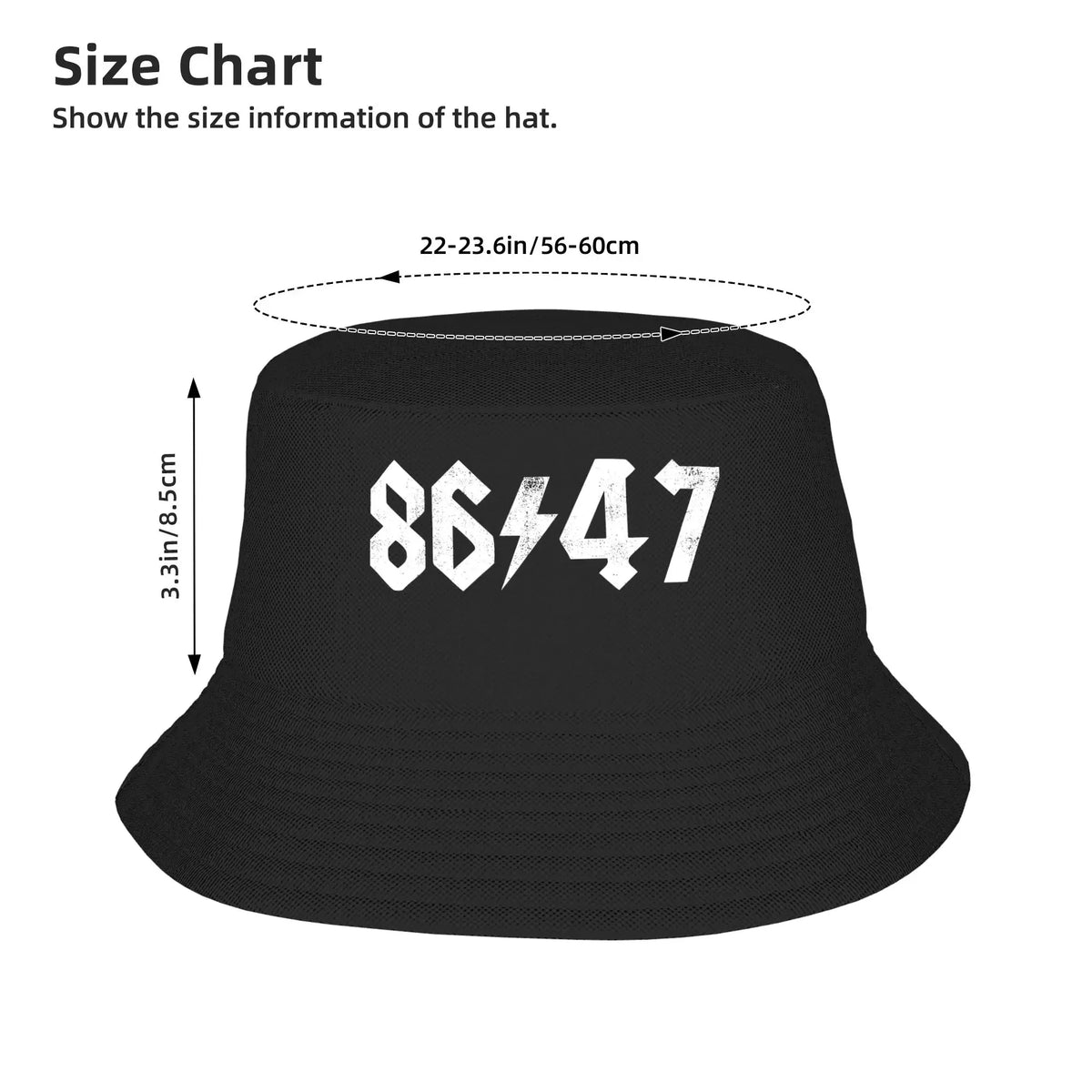 86 47 Korean Hip Hop Bucket Hat