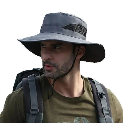 Anti-UV Mesh Wide Brim Outdoor Bucket Hat