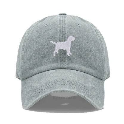 Dog Embroidered Soft Cotton Baseball Cap
