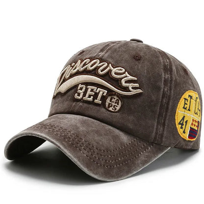 Summer Women Men Baseball Cap Fashion Letter Embroidery Snapback Hat Vintage Washed Cotton Unisex Hip Hop Sun Hat Casquette