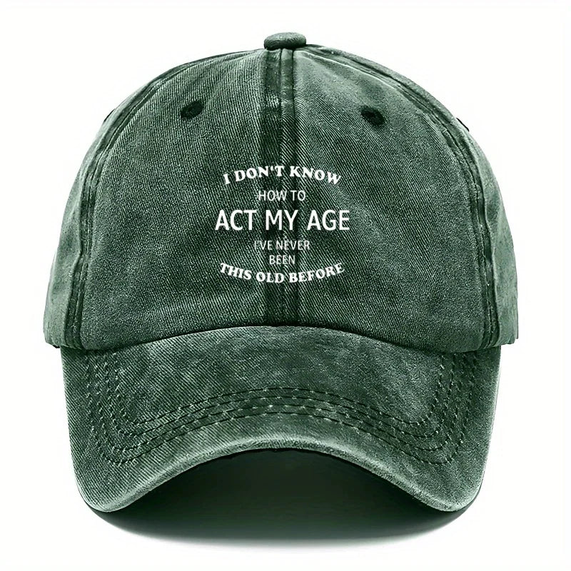 Vintage Letter Washed Baseball Cap