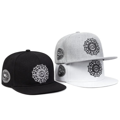 All Seeing Eye Embroidered Hip Hop Snapback Cap