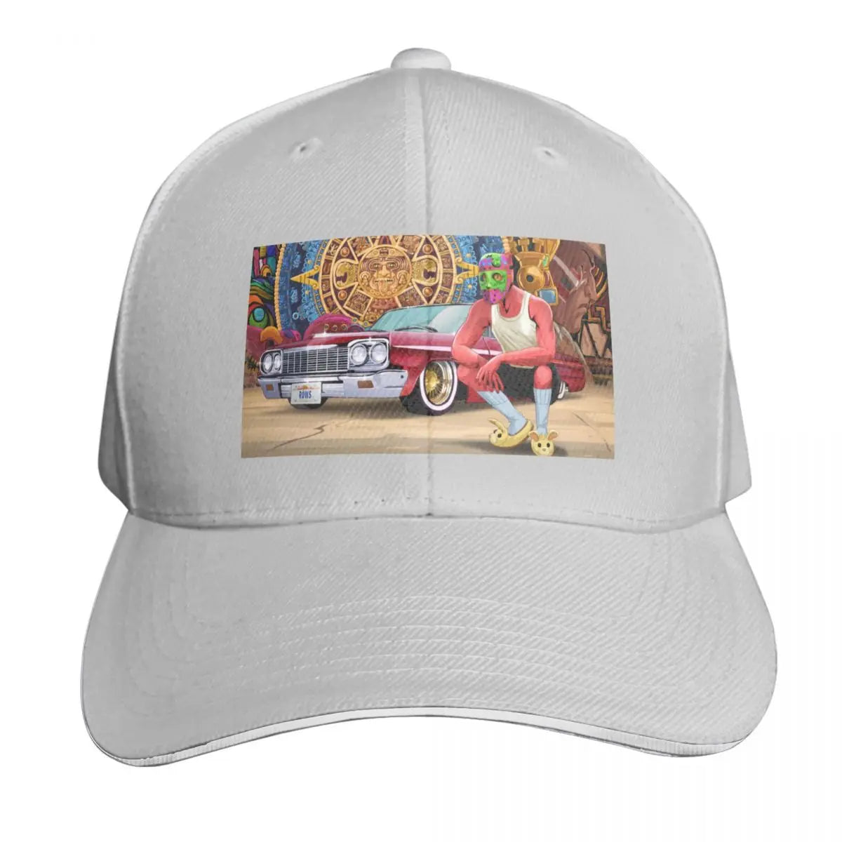 Masked Up Rows Posted Graphic Baseball Cap