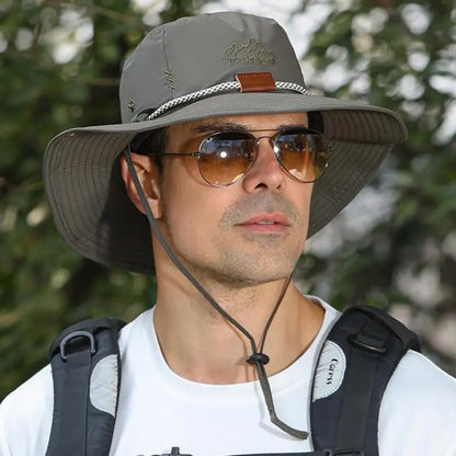 Summer Bucket Hat Men Women Sunscreen Fishing Hat Outdoor Size 55-59cm