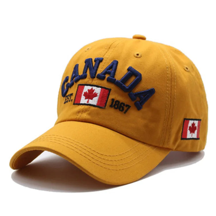 Adjustable Canada Maple Leaf Embroidered Baseball Hat For Men And Women Couples, Suitable For Outdoor Sports, Leisure, Sunshade