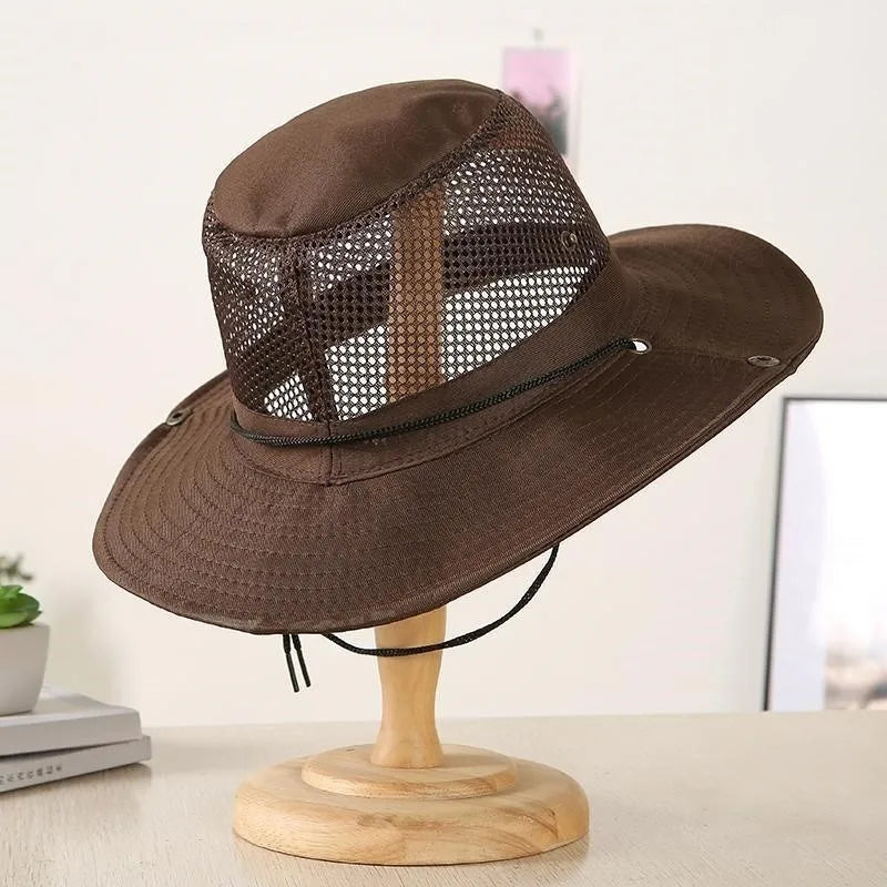Breathable Mesh Collapsible Outdoor Fishing Bucket Hat